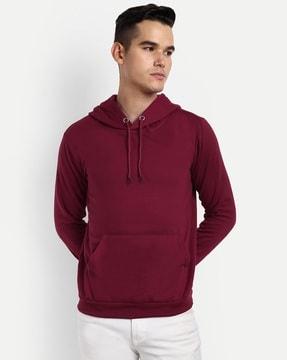 solid hooded sweatshirt