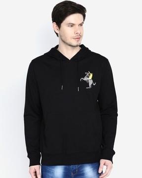 solid hooded sweatshirt