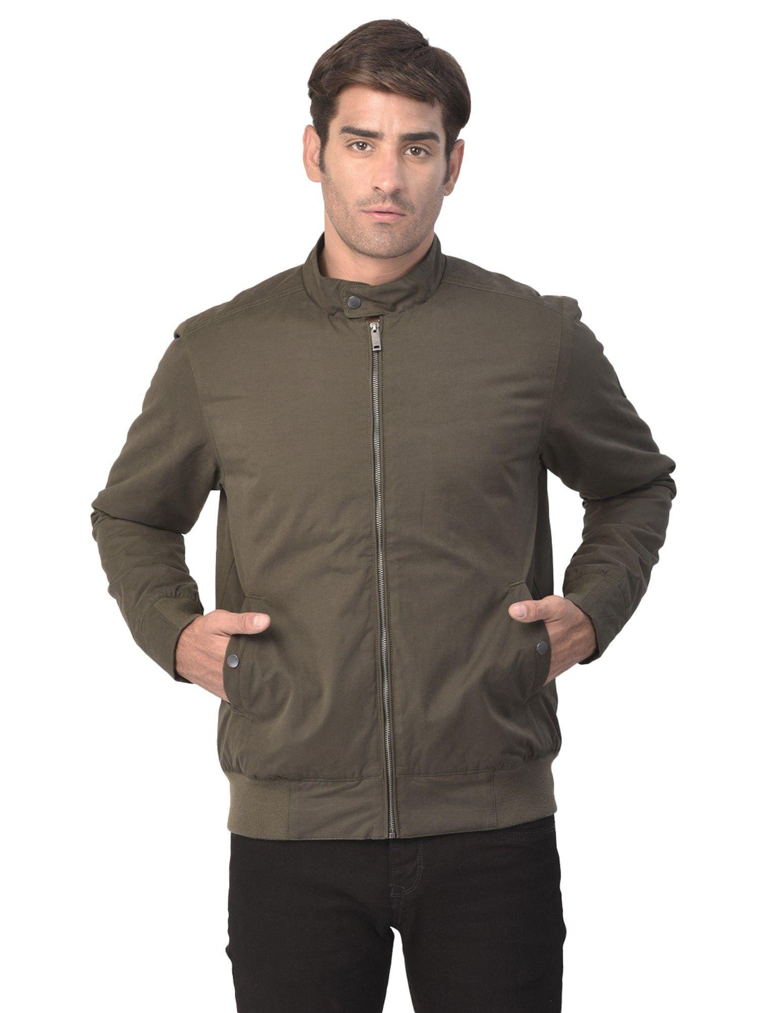 solid jacket olive