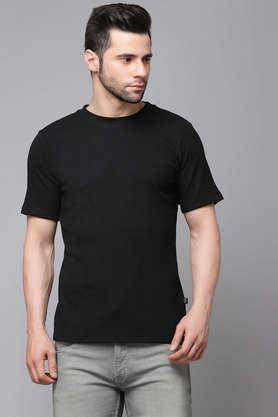 solid jersey slim fit men's t-shirt - black
