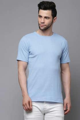 solid jersey slim fit men's t-shirt - light blue