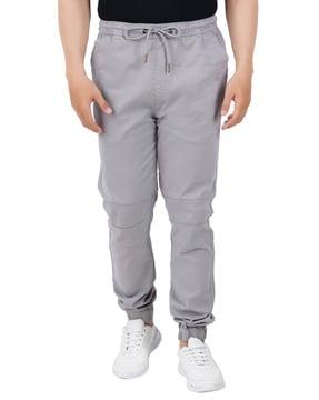 solid jogger pants with insert pockets
