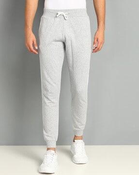 solid joggers with contrast taping