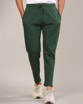 solid joggers with drawstrings