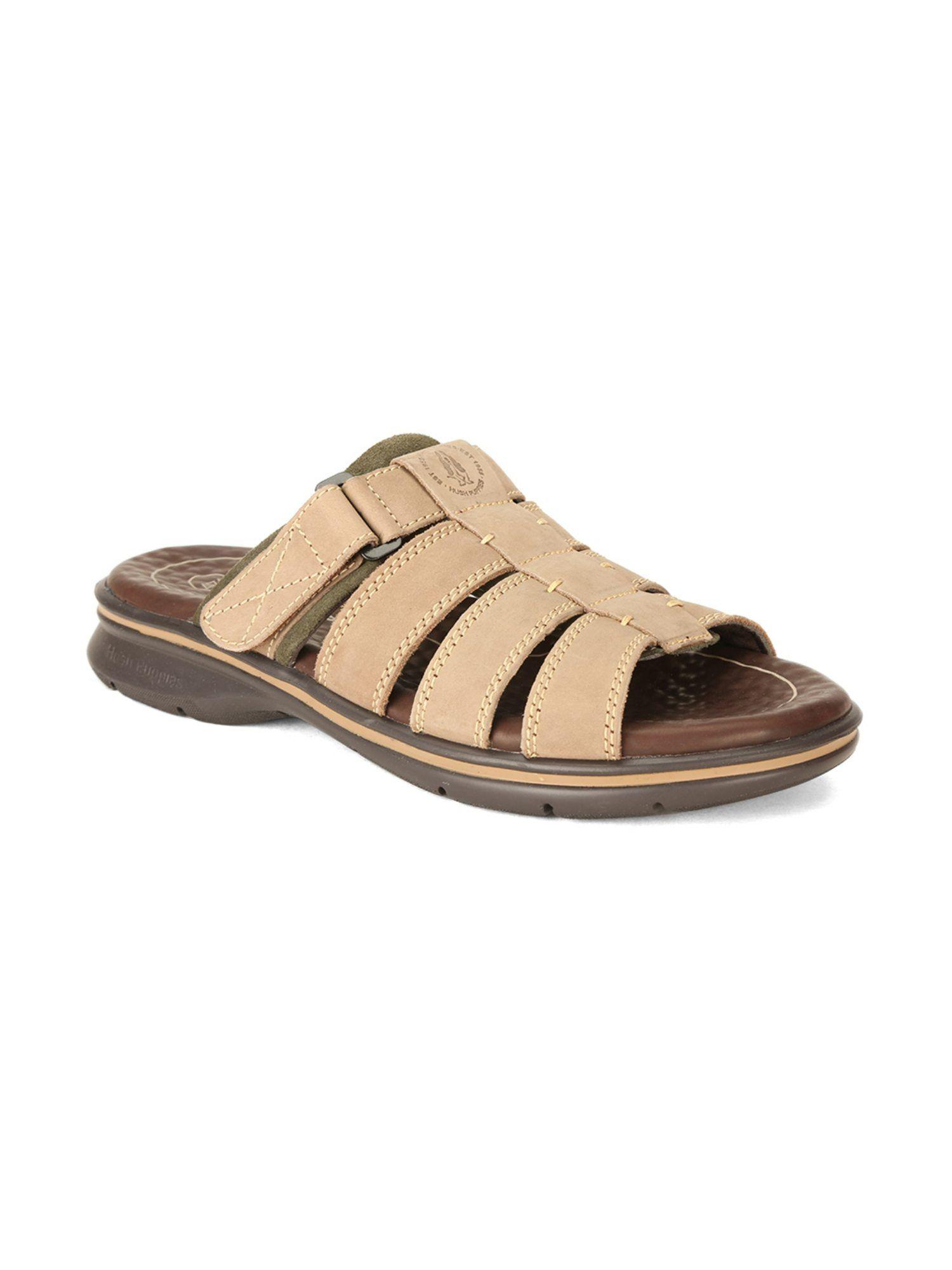 solid khaki sandals