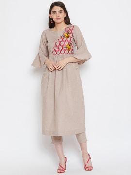 solid kurta set