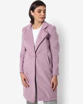 solid lapel coat