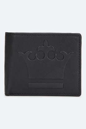 solid leather men's formal money clip - black