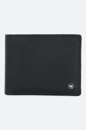 solid leather men formal money clip - black