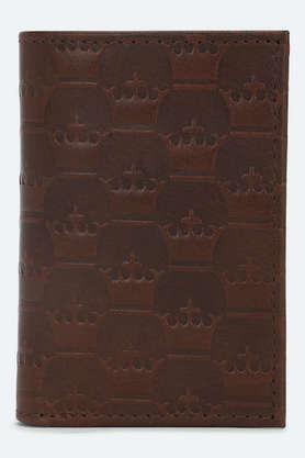 solid leather men formal money clip - brown