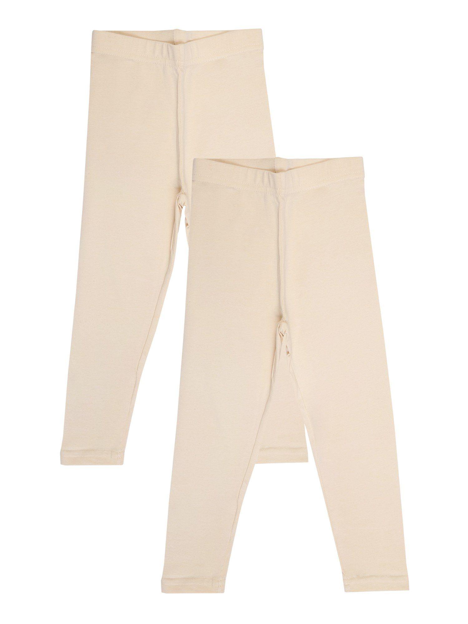 solid leggings-beige (pack of 2)