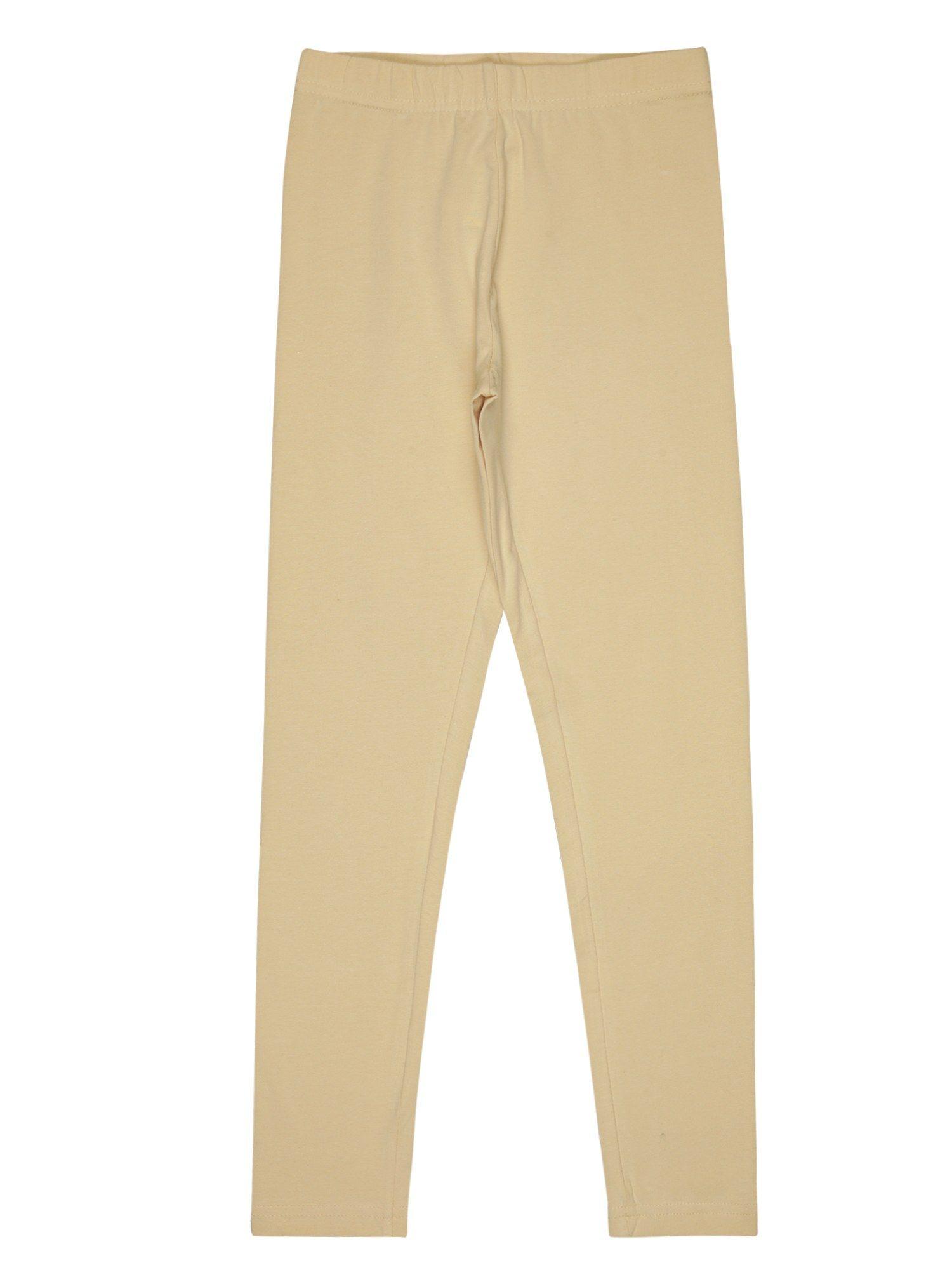 solid leggings-beige