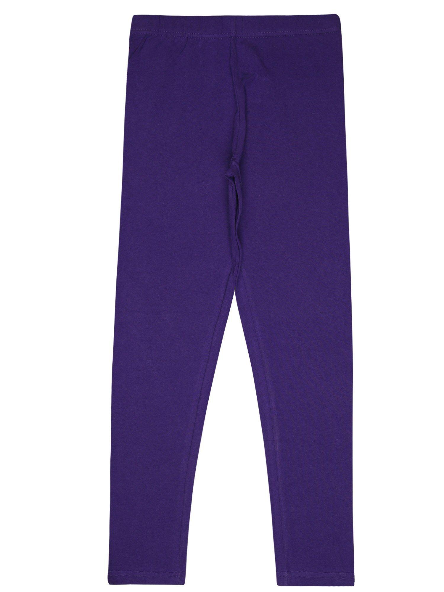 solid leggings-purple