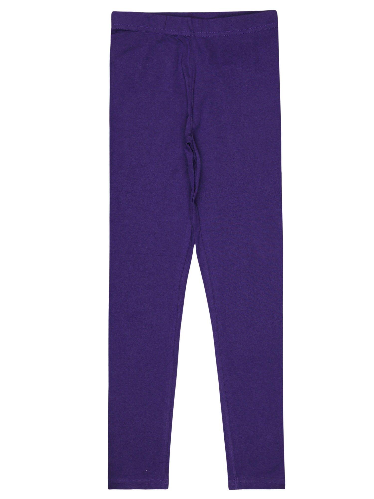 solid leggings-purple