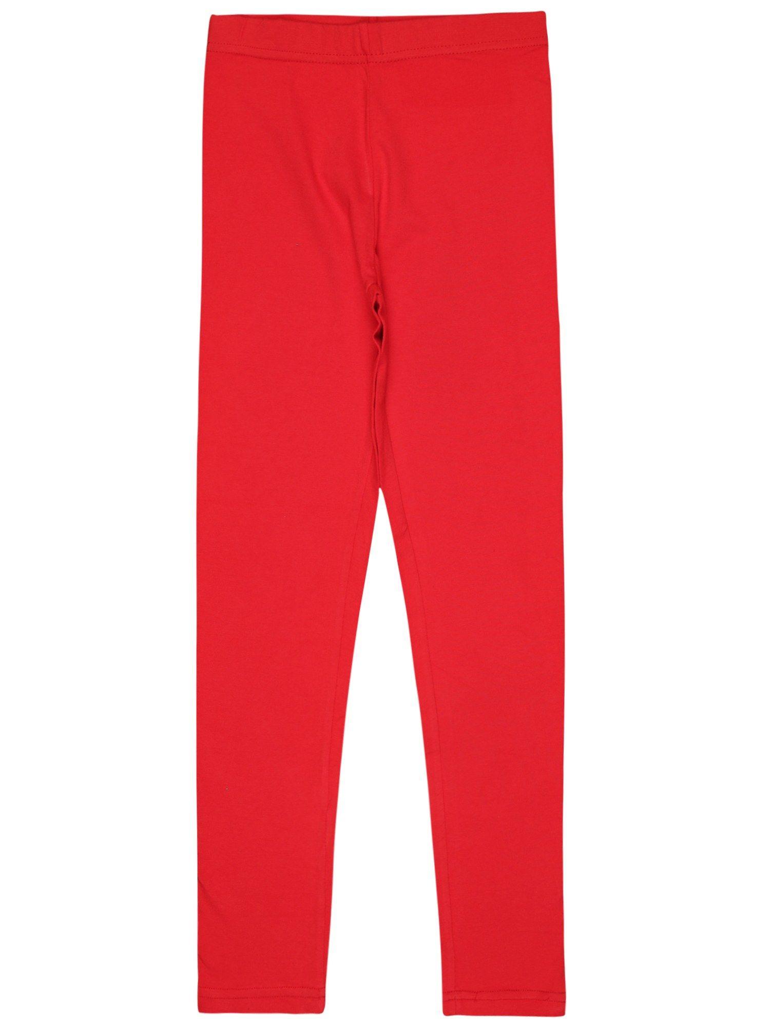 solid leggings-red