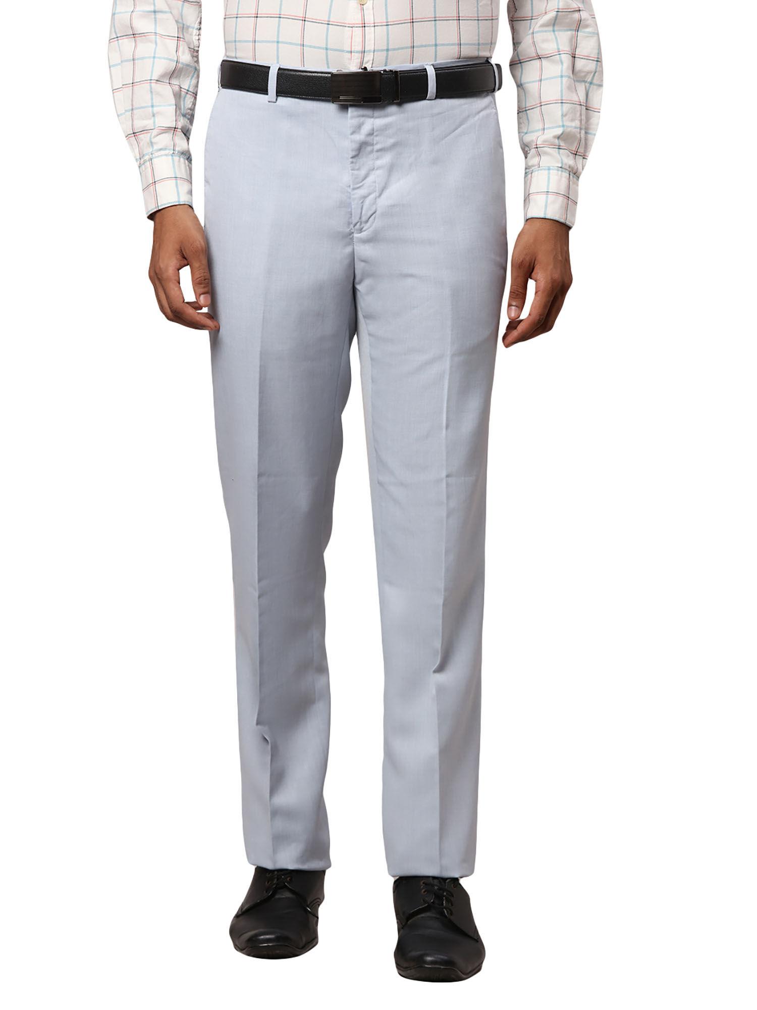 solid light blue trouser