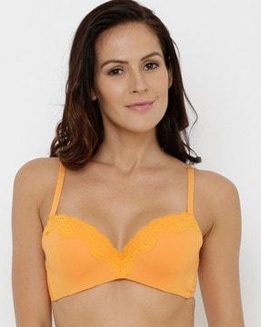 solid lightly-padded bra