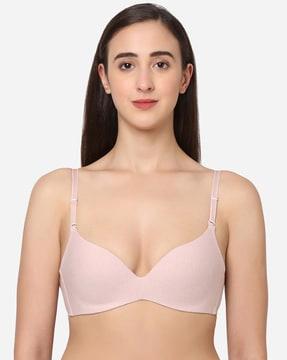 solid lightly-padded bra