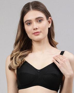 solid lightly-padded non wired  bra