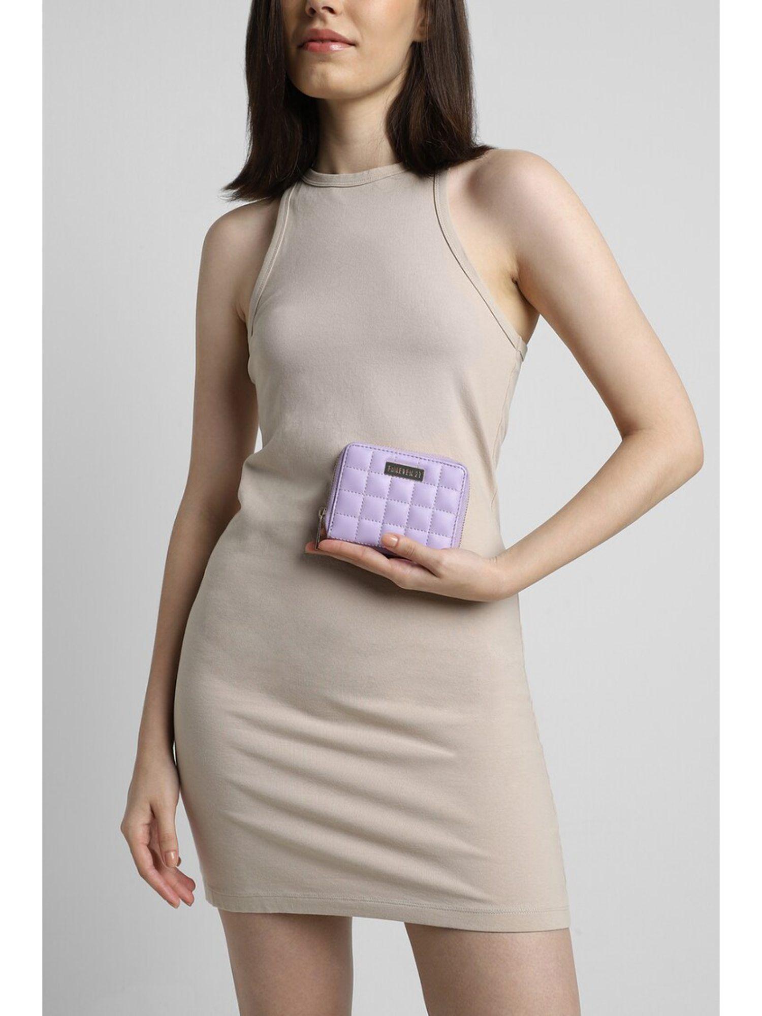 solid lilac wallet