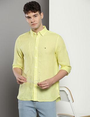 solid linen shirt