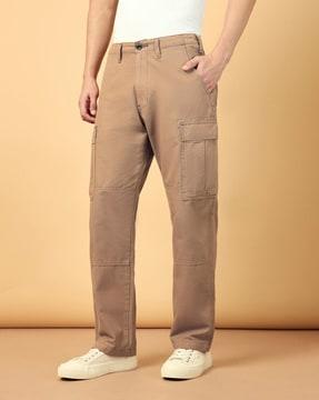 solid loose cargo pants