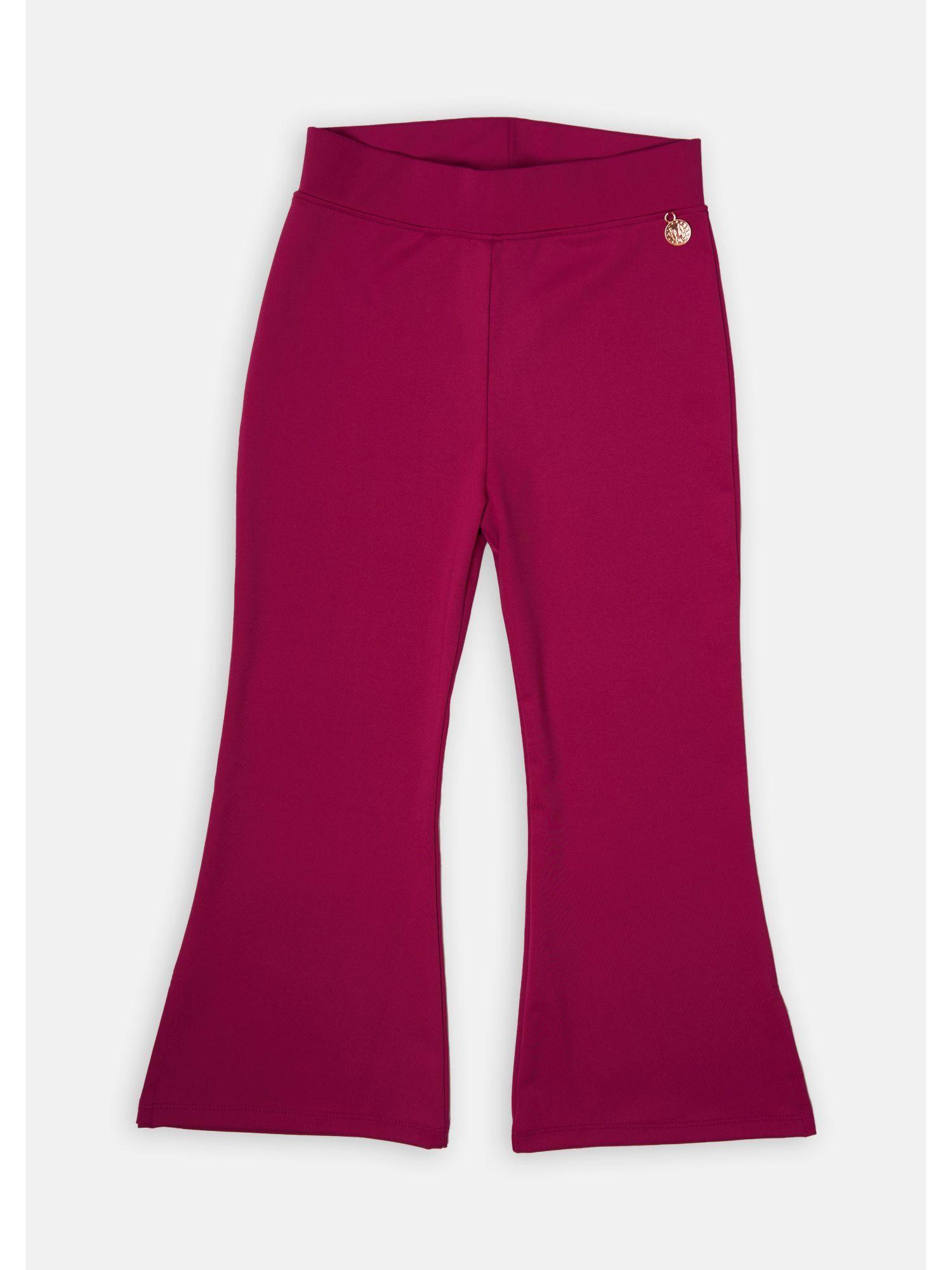 solid magenta trouser