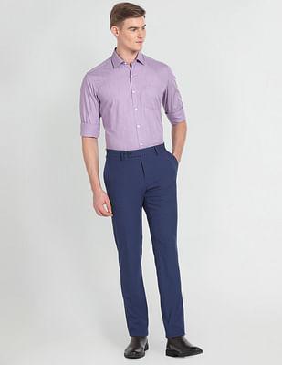 solid manhattan slim fit shirt