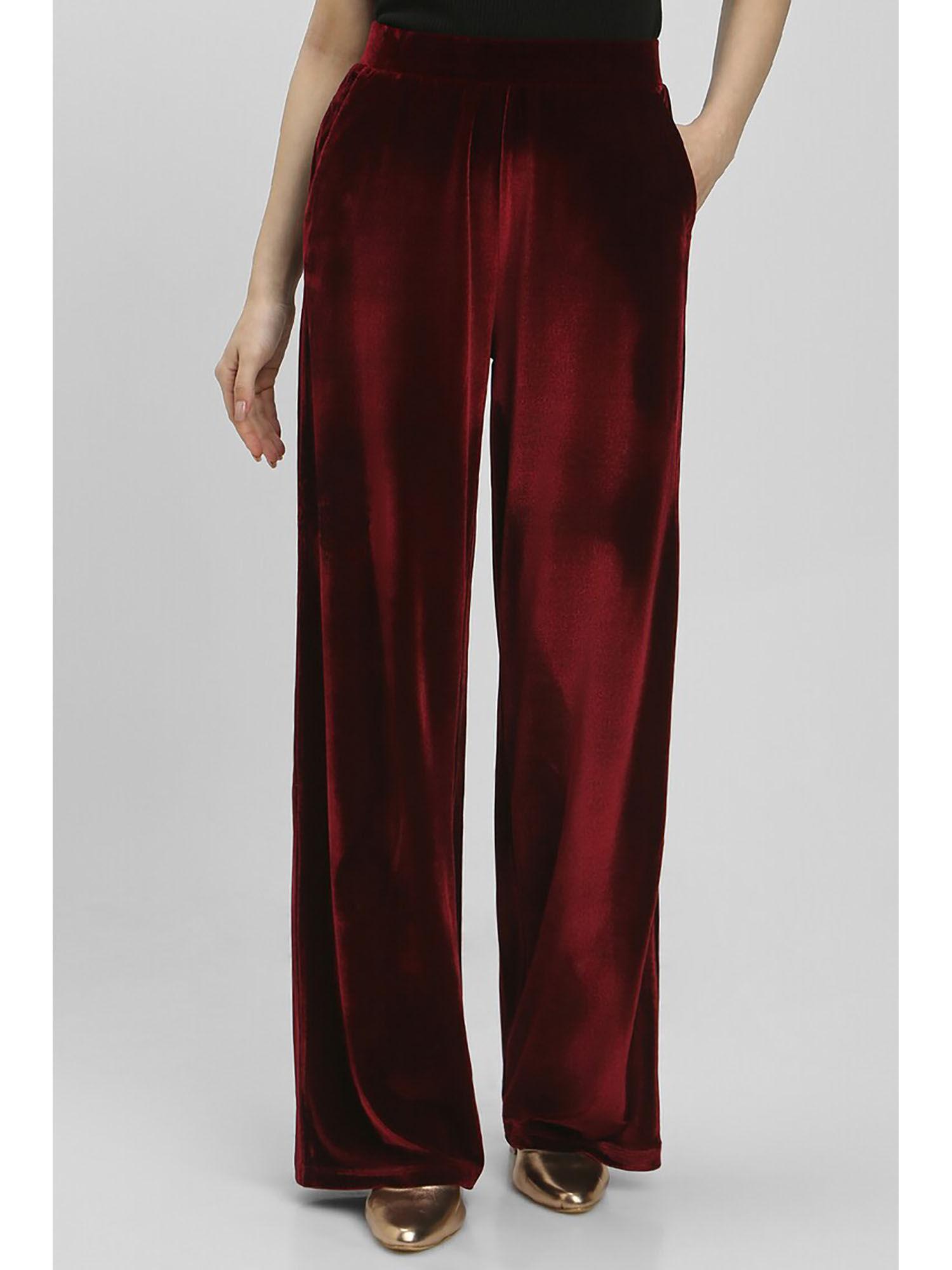 solid maroon pant