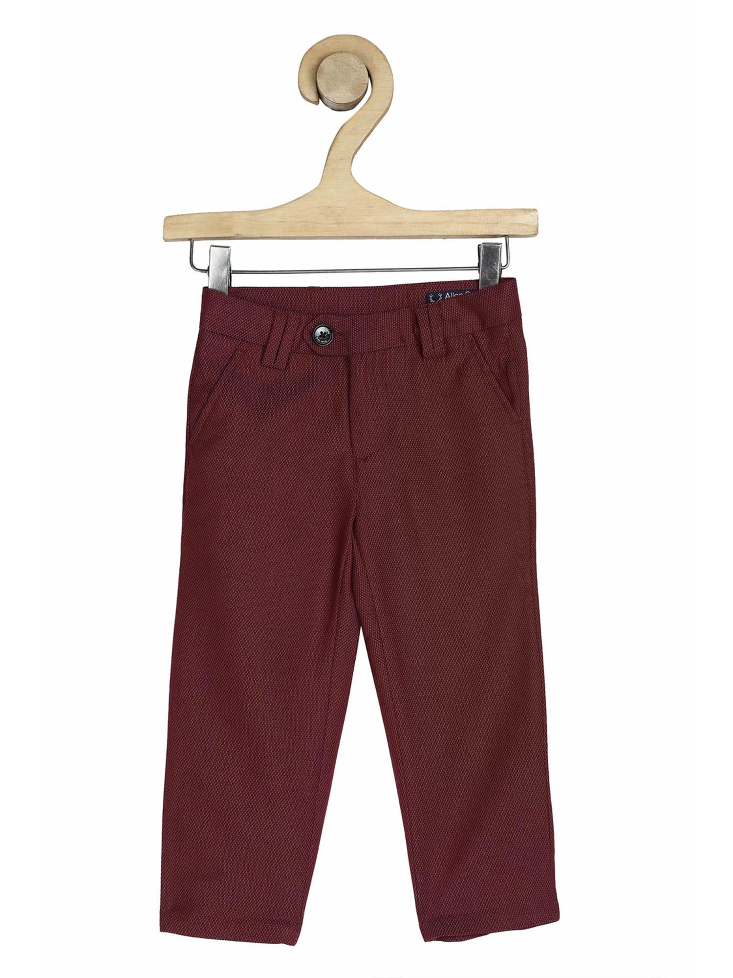 solid maroon trousers