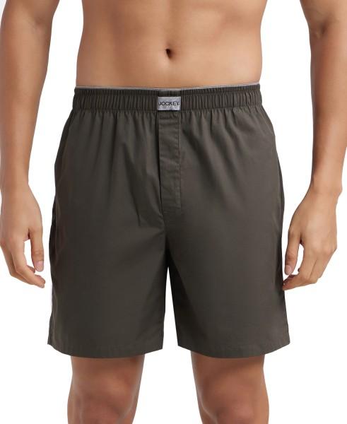 solid men green boxer shorts