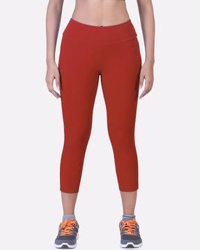 solid mid-calf length capri pant