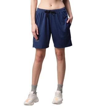 solid mid-rise bermudas shorts