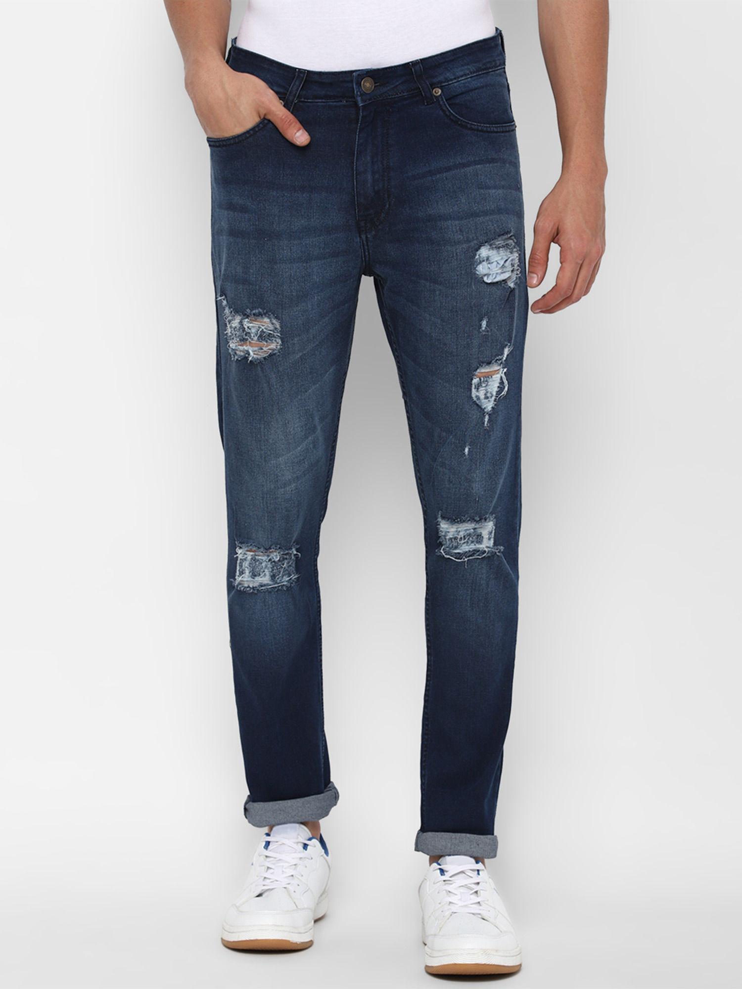 solid mid-rise jeans