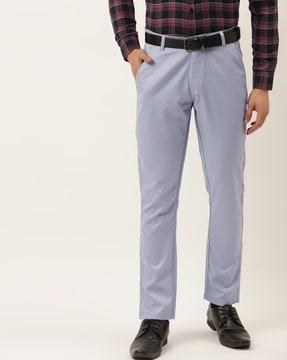 solid mid rise pants