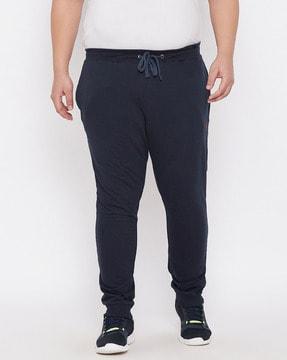 solid mid rise track pant
