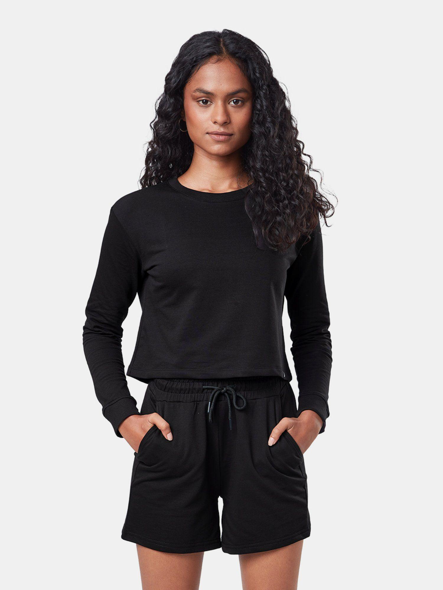 solid midnight black women co-ord (set of 2)