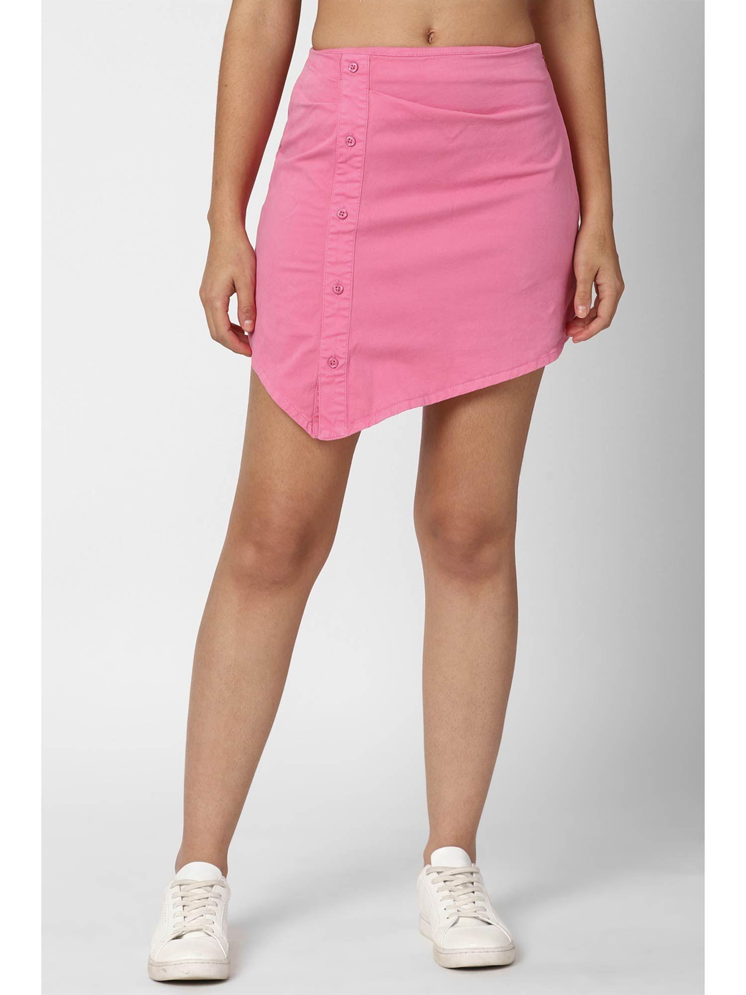 solid mini skirt