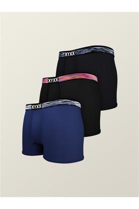 solid modal mid rise men's trunks - pack of 3 - multi
