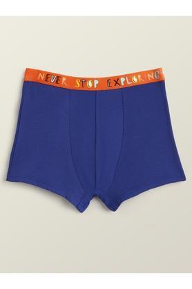 solid modal relaxed fit boys trunks - blue