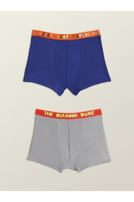 solid modal relaxed fit boys trunks - multi