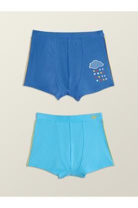 solid modal relaxed fit boys trunks - multi