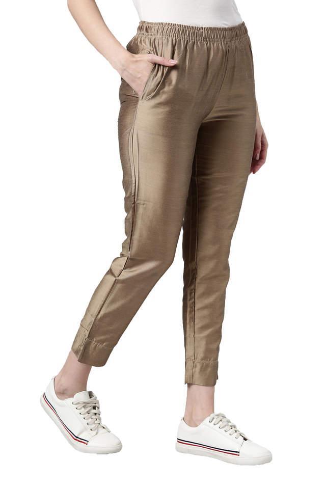 solid modal tapered fit womens pants