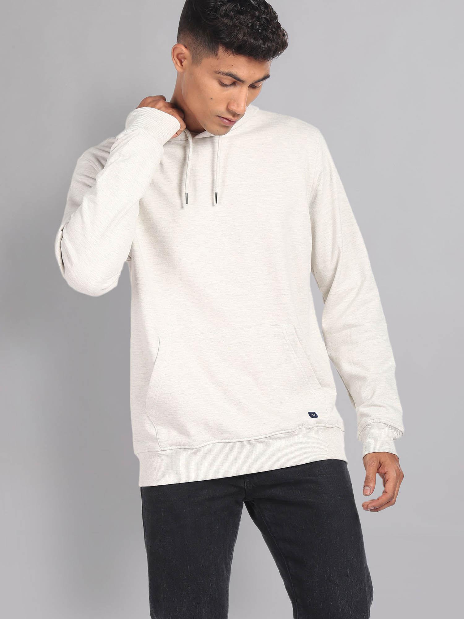 solid moistex hooded sweatshirt