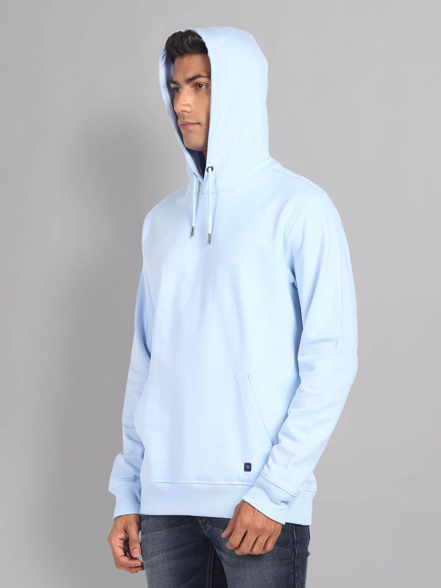 solid moistex hooded sweatshirt