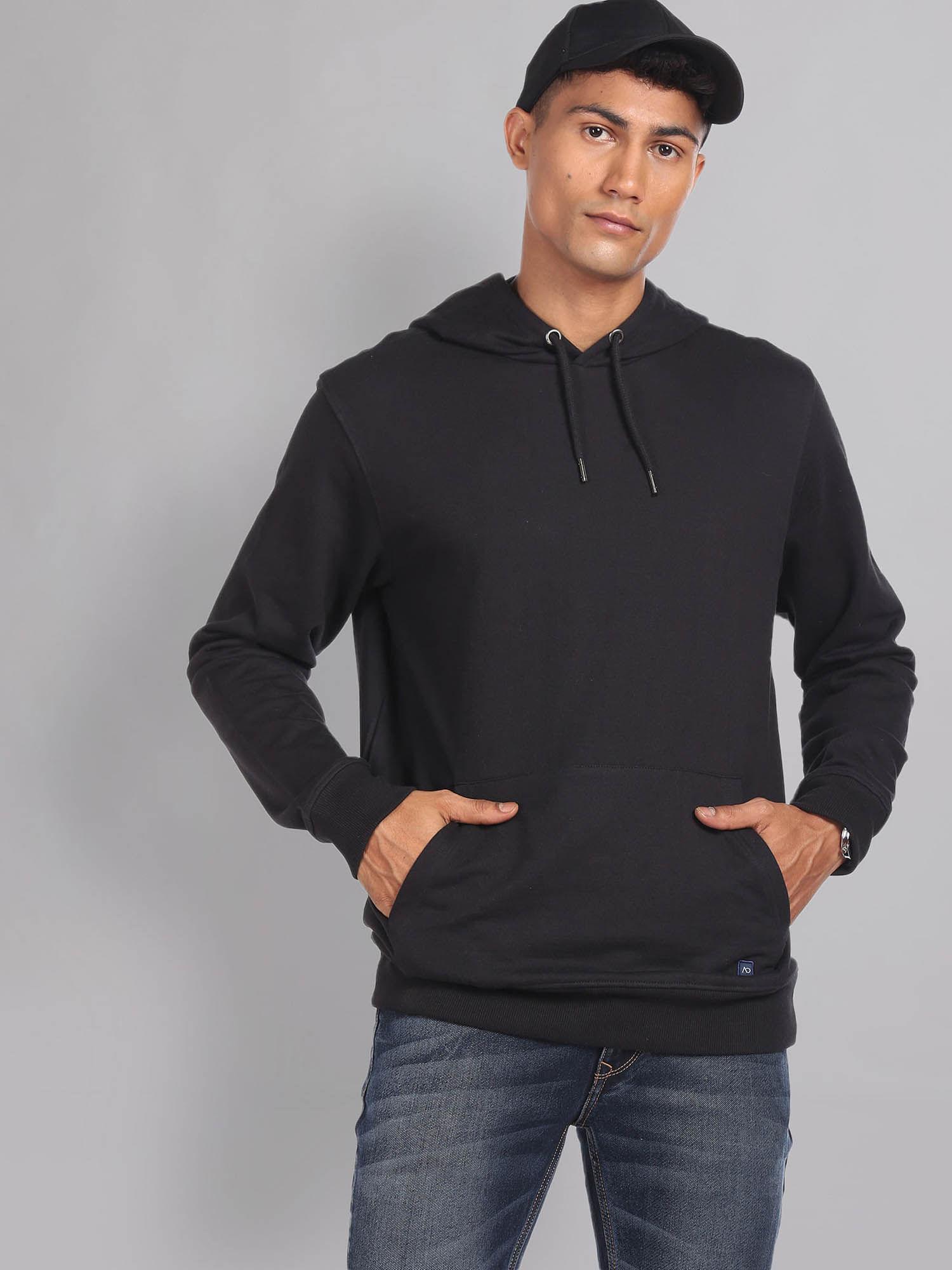 solid moistex hooded sweatshirt