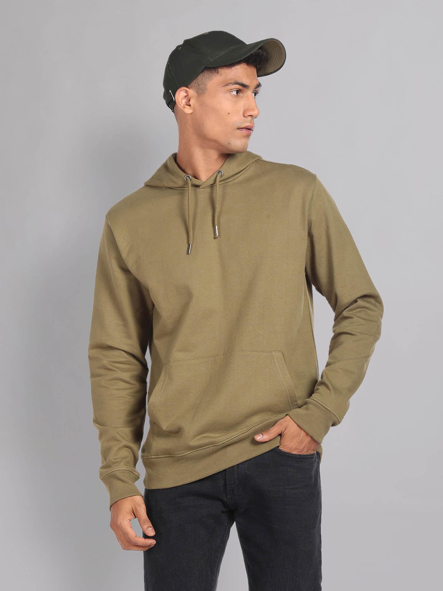 solid moistex hooded sweatshirt