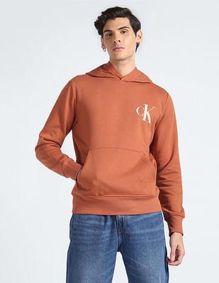 solid monogram hooded sweatshirt