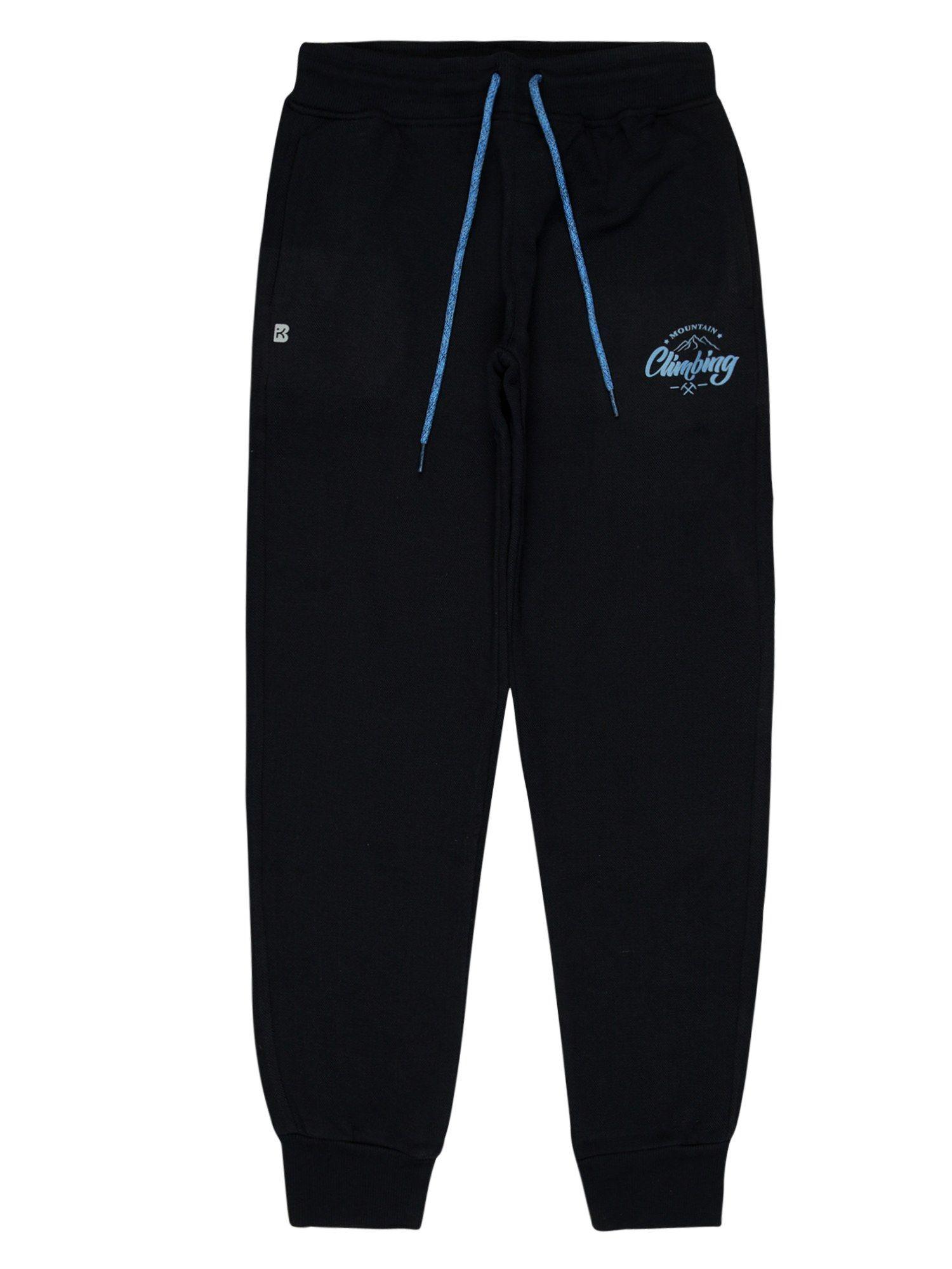 solid navy blue joggers for boys
