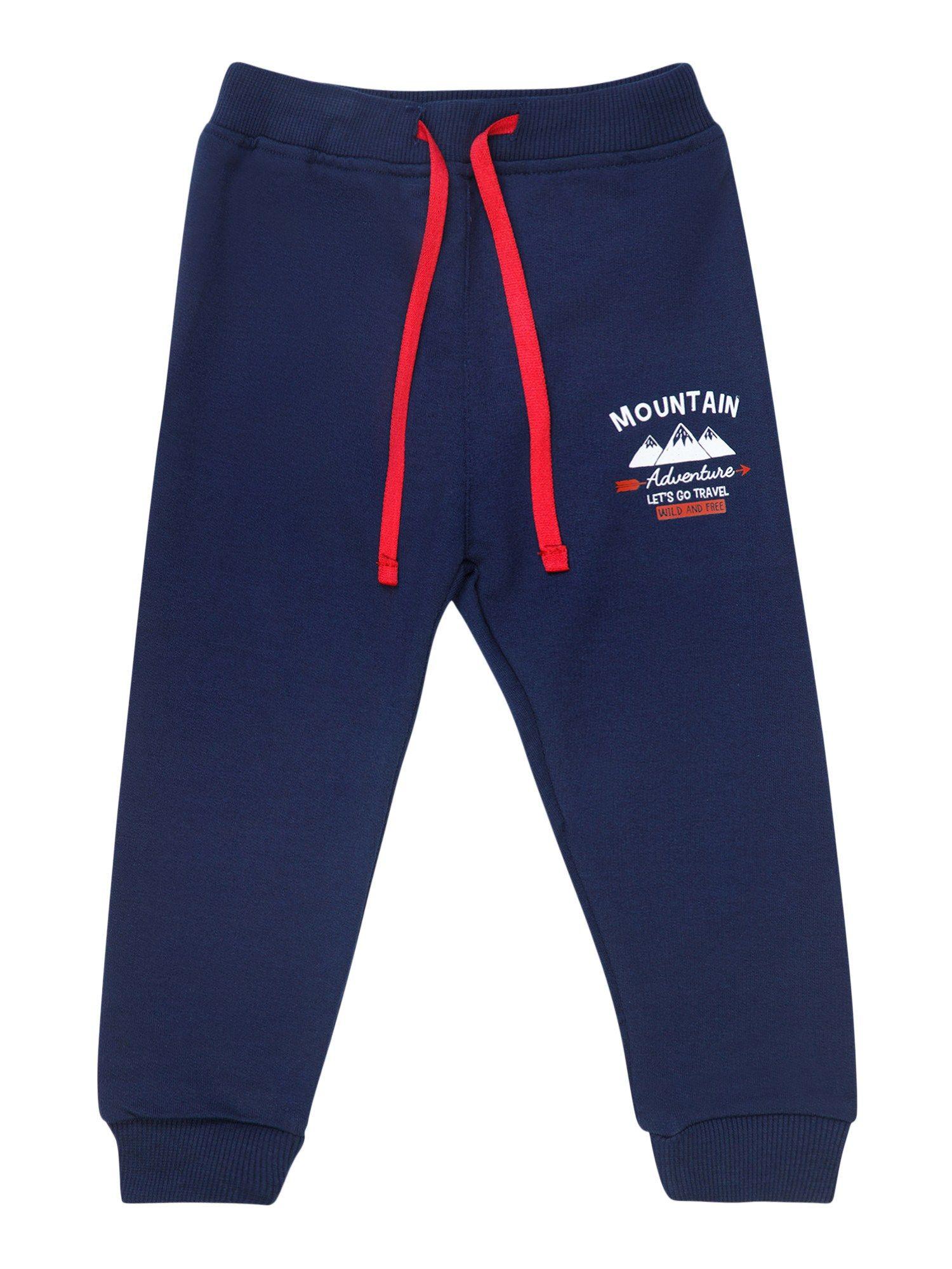 solid navy blue joggers